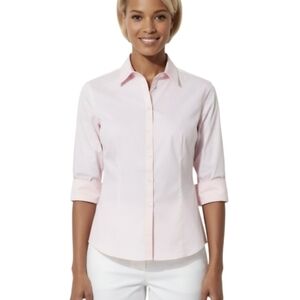 Brooks Brothers Shirt Pastel Pink Size 14 Women's Button Down Long Sleeve